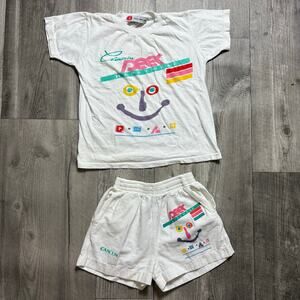 Vintage Kids Peer Happywear Cancun Two Piece Short Outfit size 8